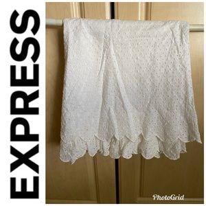 Express Off White Eyelet Skirt 4